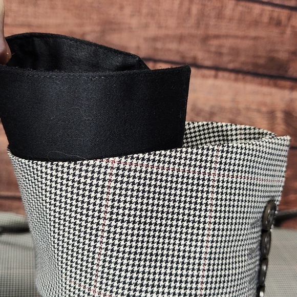Wool Houndstooth Black and White Mens Two Button Sport Coat Excellent Condition - Picture 7 of 16